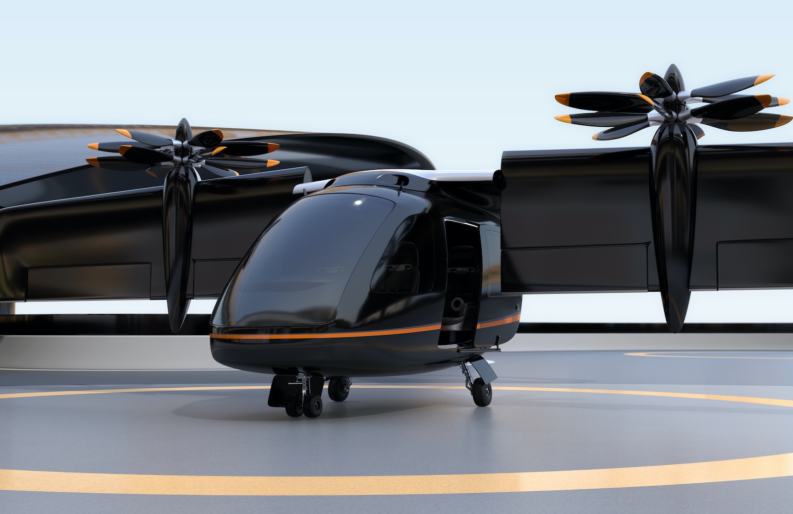 Electric vertical take-off and landing (eVTOL) aircraft take off vertically like a helicopter, powered by electric motors instead of conventional combustion engines. Propellers or rotors ensure they can take off vertically, hover in place, and fly horizontally.